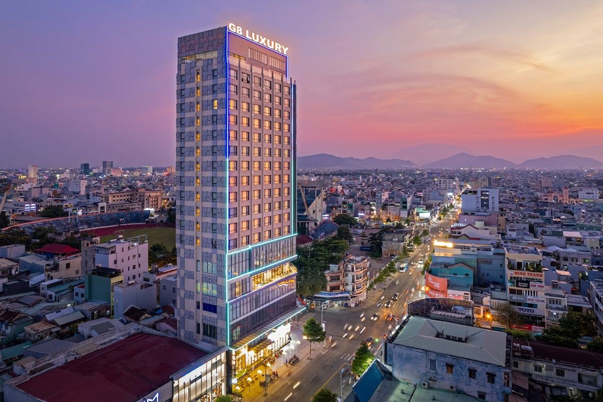 G8 Luxury Hotel exterior in Da Nang City Centre